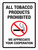 All Tobacco Products Prohibited - We Appreciate Your Cooperation Portrait - Wall Sign