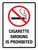 Cigarette Smoking Is Prohibited Portrait - Wall Sign