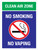 Clean Air Zone No Smoking No Vaping Portrait - Wall Sign