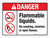 Danger: Flammable Liquids No Smoking Matches Or Open Flames ANSI Landscape - Wall Sign