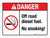 Danger: Off Road Diesel Fuel No Smoking ANSI Landscape - Wall Sign