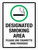 Designated Smoking Area - Please Use Cigarette Bins Provided Portrait - Wall Sign