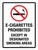 E-Cigarettes Prohibited Except In Designated Smoking Areas Portrait - Wall Sign