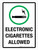 Electronic Cigarettes Allowed Portrait - Wall Sign