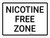 Nicotine Free Zone Landscape - Wall Sign
