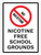 No Nicotine - Nicotine Free School Grounds Portrait - Wall Sign