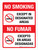 No Smoking: Except In Designated Areas Bilingual Portrait - Wall Sign