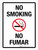 No Smoking - No Fumar Bilingual Portrait - Wall Sign