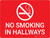 No Smoking In Hallways Landscape - Wall Sign