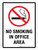 No Smoking In Office Area Portrait - Wall Sign