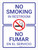 No Smoking In Restroom Bilingual Portrait - Wall Sign