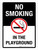 No Smoking In The Playground Portrait - Wall Sign