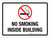 No Smoking Inside Building with Icon Landscape - Wall Sign