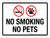 No Smoking No Pets Landscape - Wall Sign