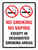 No Smoking No Vaping Except in Smoking Designated Areas Portrait - Wall Sign