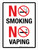 No Smoking No Vaping Portrait - Wall Sign