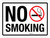 No Smoking with Icon Landscape - Wall Sign