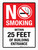 No Smoking Within 25 Feet Of Building Entrance Portrait - Wall Sign