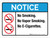 Notice: No Smoking No Vapor Smoking No E-Cigarettes ANSI Landscape - Wall Sign