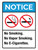 Notice: No Smoking No Vapor Smoking No E-Cigarettes ANSI Portrait - Wall Sign