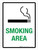 Smoking Area with Icon Portrait - Wall Sign