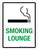 Smoking Lounge with Icon Portrait - Wall Sign