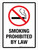 Smoking Prohibited By Law Portrait - Wall Sign