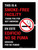 This Is A Smoke-Free Facility - Thank You For Not Smoking Black Bilingual Portrait - Wall Sign