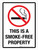 This Is A Smoke-Free Property Portrait - Wall Sign