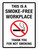 This Is A Smoke-Free Workplace - Thank You For Not Smoking Portrait - Wall Sign
