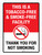 This Is A Tobacco-Free & Smoke-Free Facility - Thank You For Not Smoking Portrait - Wall Sign