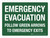 Emergency Evacuation - Follow Green Arrows To Emergency Exits Landscape - Wall Sign