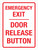 Emergency Exit - Door Release Button - Portrait Wall Sign