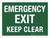 Emergency Exit - Keep Clear Landscape - Wall Sign