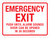 Emergency Exit - Push Until Alarm Sounds - Door Can Be Opened In 30 Seconds Landscape - Wall Sign