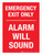 Emergency Exit Only - Alarm Will Sound Portrait - Wall Sign