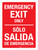Emergency Exit Only Bilingual Portrait - Wall Sign