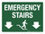 Emergency Stairs Down Arrows Down Landscape - Wall Sign