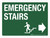 Emergency Stairs Down Right Arrow Landscape - Wall Sign
