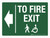 To Fire Exit Left Arrow (ADA) Landscape - Wall Sign