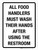 All Food Handlers Must Wash Their Hands After Using The Restroom Portrait - Wall Sign