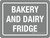 Bakery And Dairy Fridge Landscape - Wall Sign