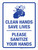 Clean Hands Save Lives Please Sanitize Your Hands Portrait - Wall Sign