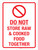 Do Not Store Raw & Cooked Food Together Red Portrait - Wall Sign