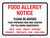 Food Allergy Notice Landscape - Wall Sign