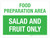 Food Preparation Area: Salad And Fruit Area Only Landscape - Wall Sign