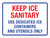 Keep Ice Sanitary - Use Dedicated Ice Containers Landscape - Wall Sign