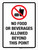 No Food Or Beverages Allowed Beyond This Point Portrait - Wall Sign