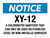 Notice: XY-12 A Chlorinated Sanitizer That Can Only Be Used On Stainless Steel Landscape - Wall Sign