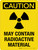 Caution: May Contain Radioactive Material with Icon Portrait - Wall Sign